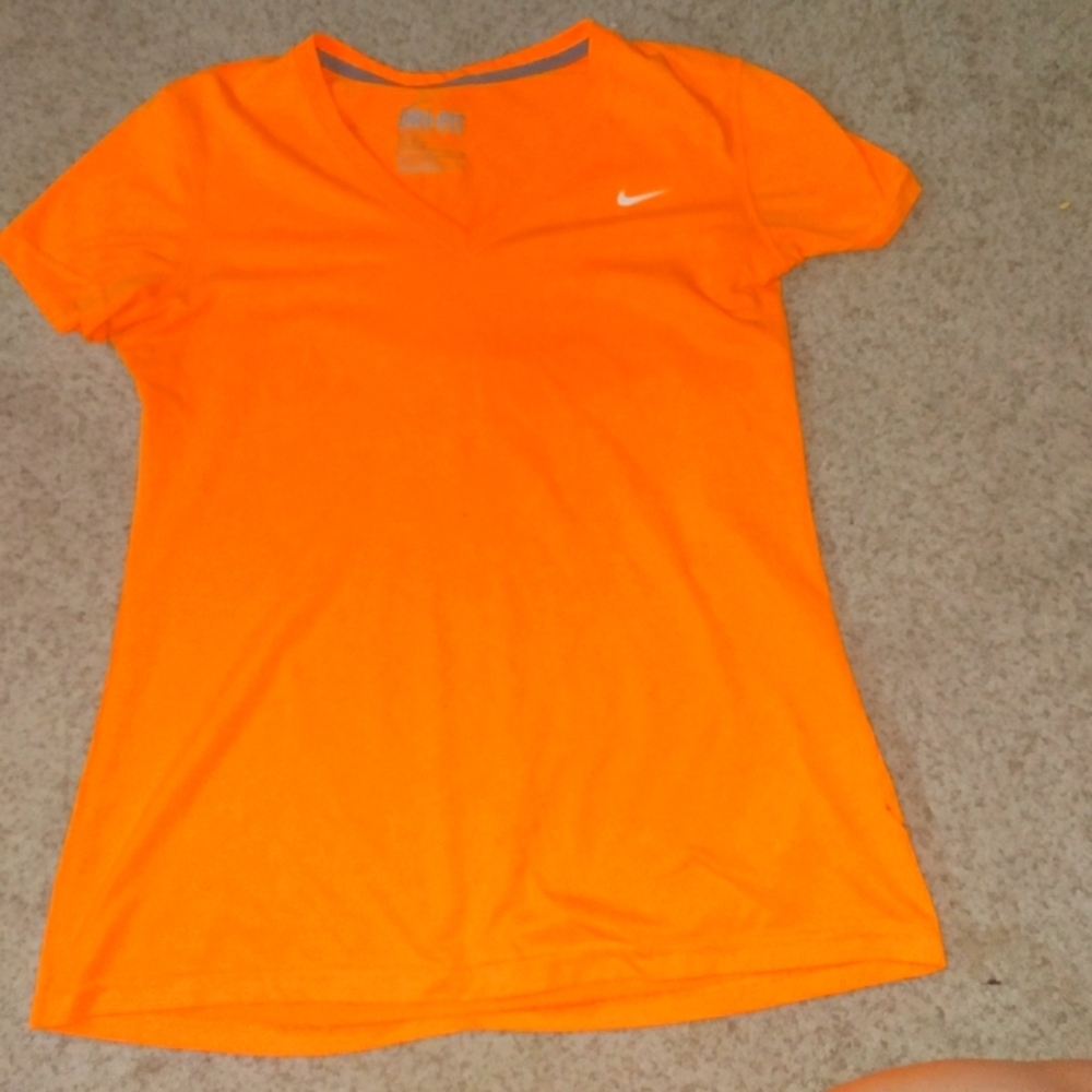 Nike dri-fit neon orange shirt